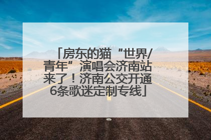 房东的猫“世界/青年”演唱会济南站来了！济南公交开通6条歌迷定制专线